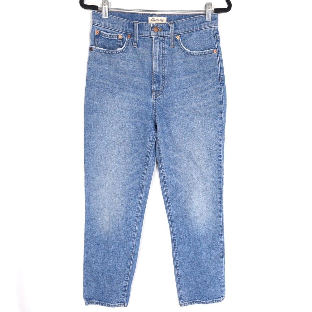 MADEWELL Classic Straight Jeans Women Size 27 Blue High Rise‎ Denim Casual